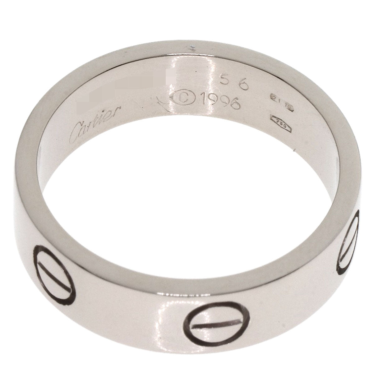 CARTIER love ring #56 Ring K18 White Gold Ladies [Used]