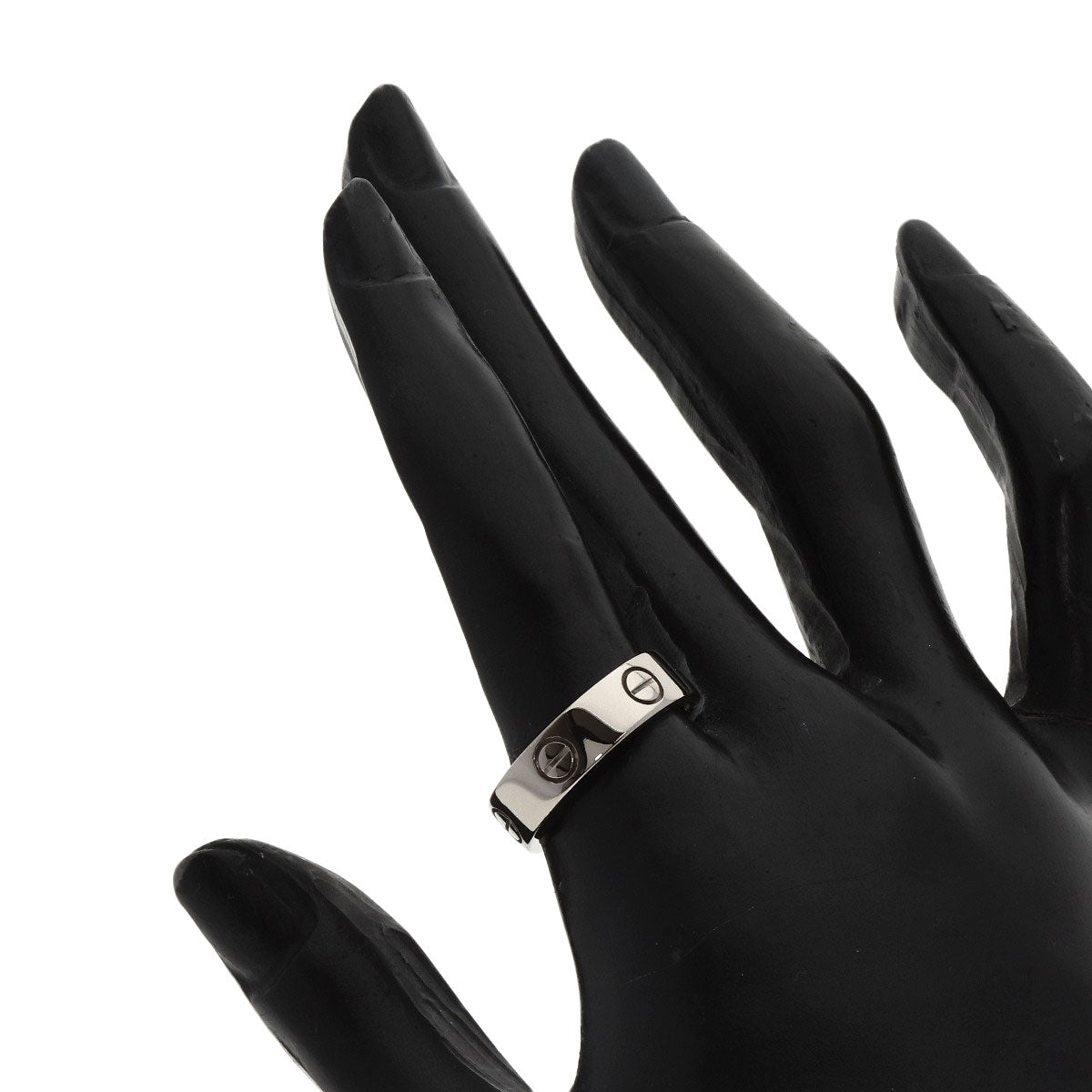 CARTIER love ring #56 Ring K18 White Gold Ladies [Used]