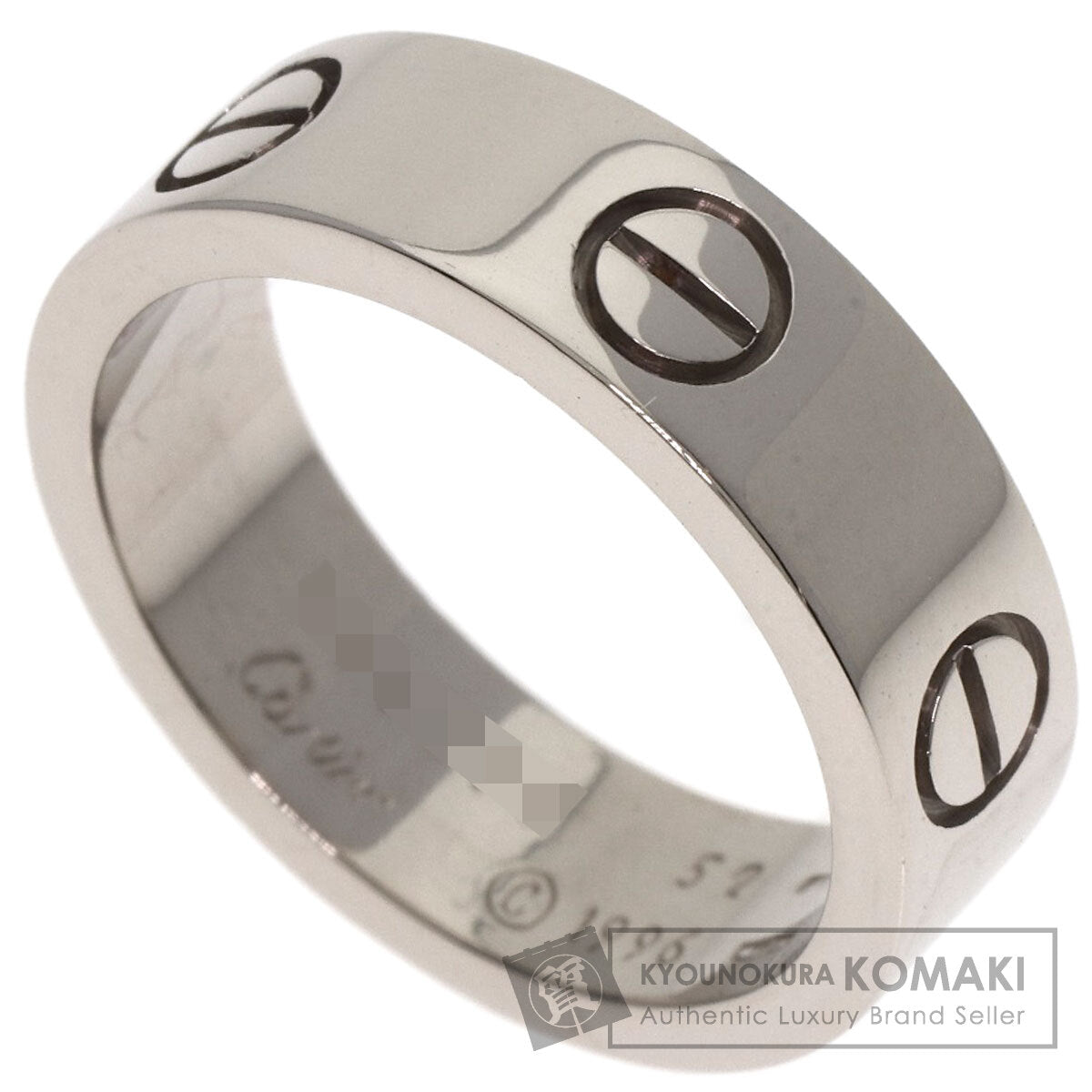 CARTIER love ring #52 Ring K18 White Gold Ladies [Used]
