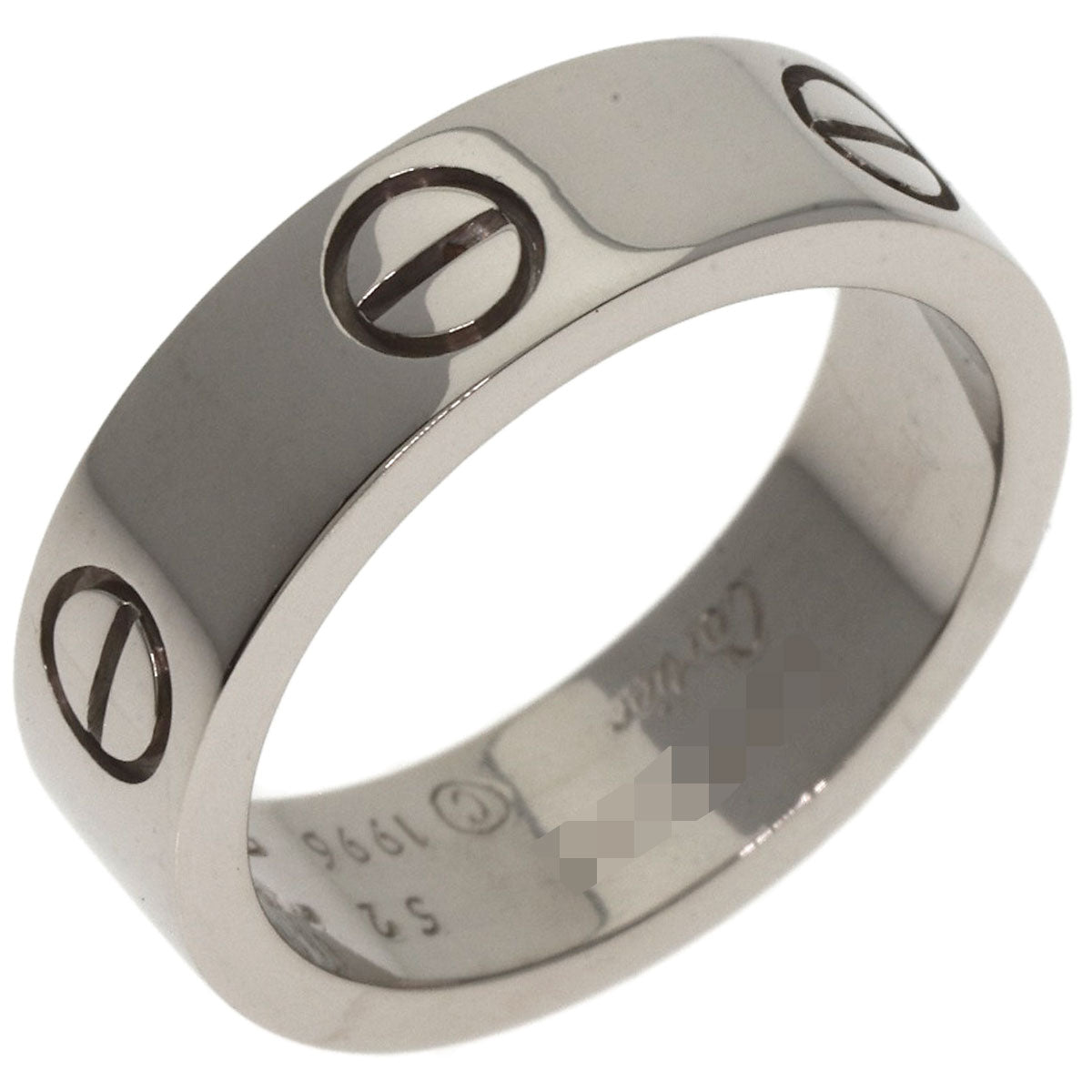 CARTIER love ring #52 Ring K18 White Gold Ladies [Used]