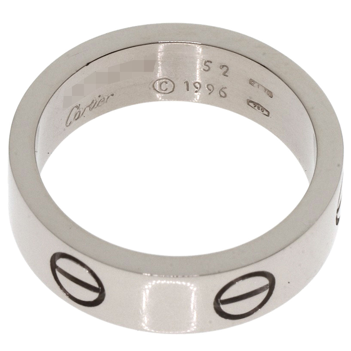 CARTIER love ring #52 Ring K18 White Gold Ladies [Used]
