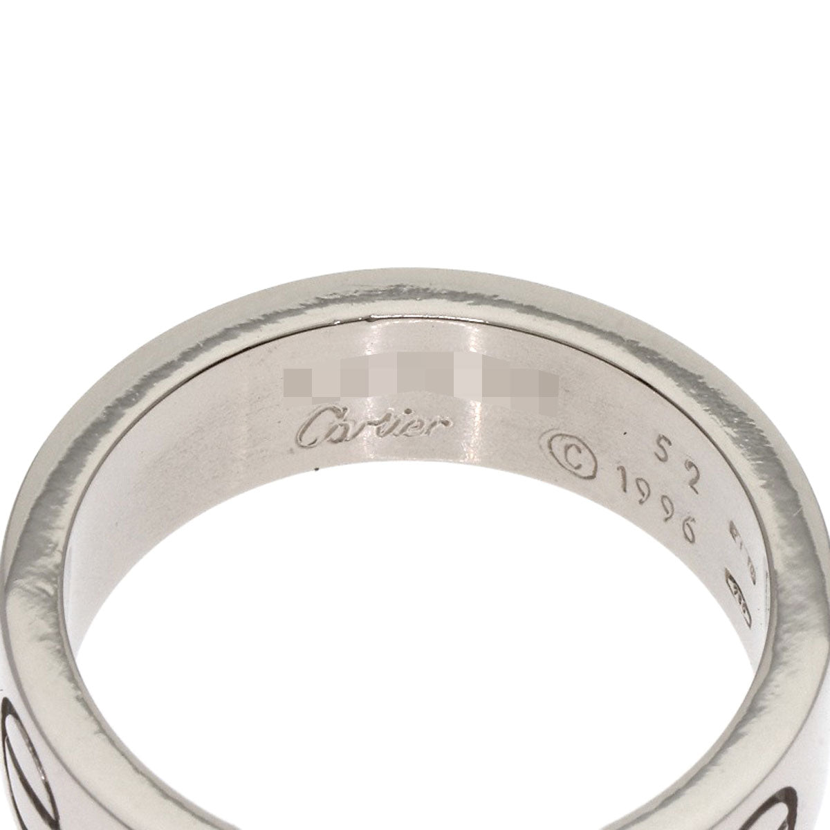 CARTIER love ring #52 Ring K18 White Gold Ladies [Used]