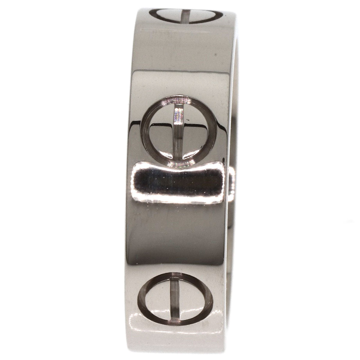 CARTIER love ring #50 Ring K18 White Gold Ladies [Used]