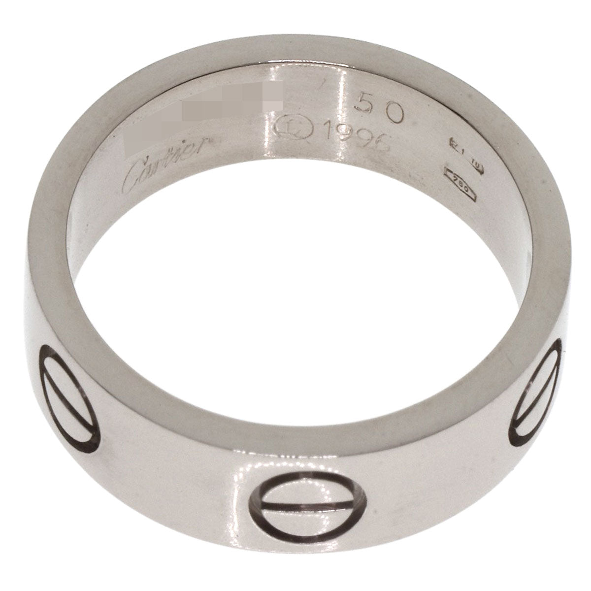 CARTIER love ring #50 Ring K18 White Gold Ladies [Used]
