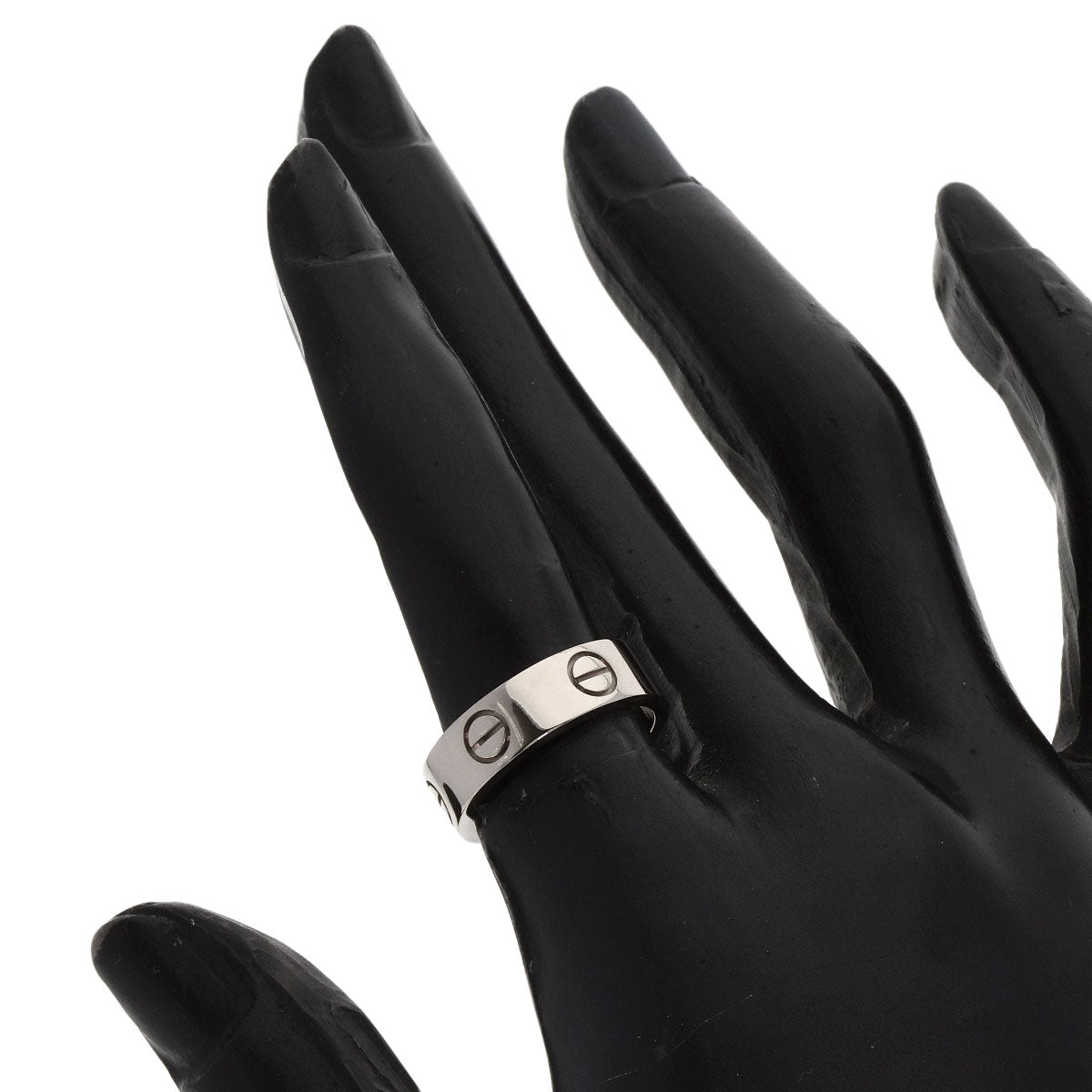 CARTIER love ring #50 Ring K18 White Gold Ladies [Used]