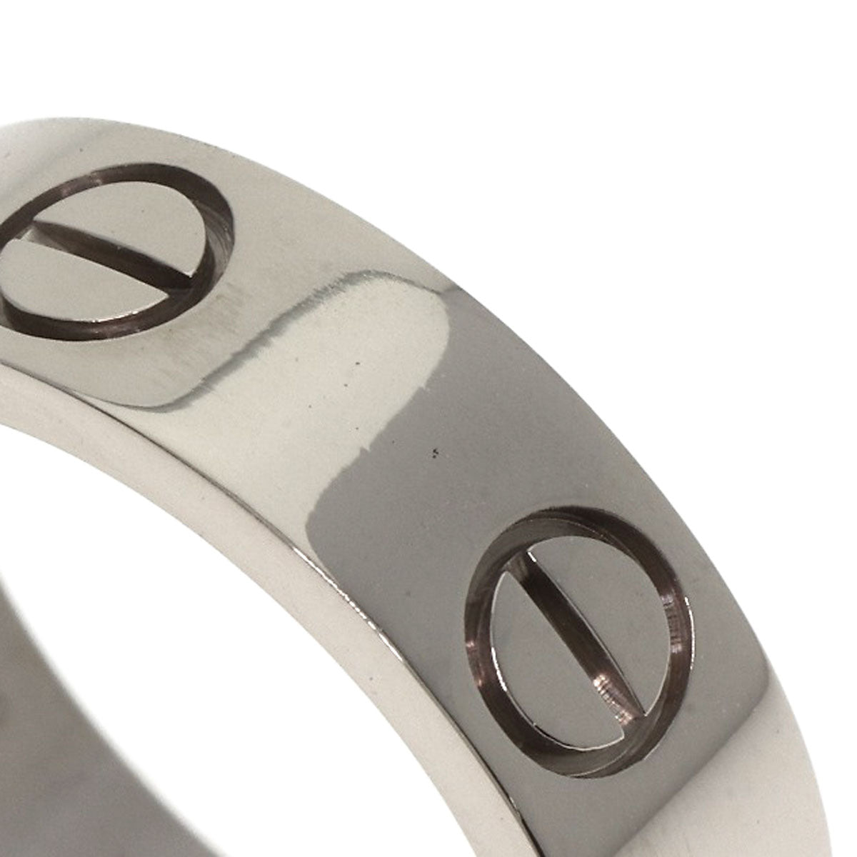 CARTIER love ring #50 Ring K18 White Gold Ladies [Used]