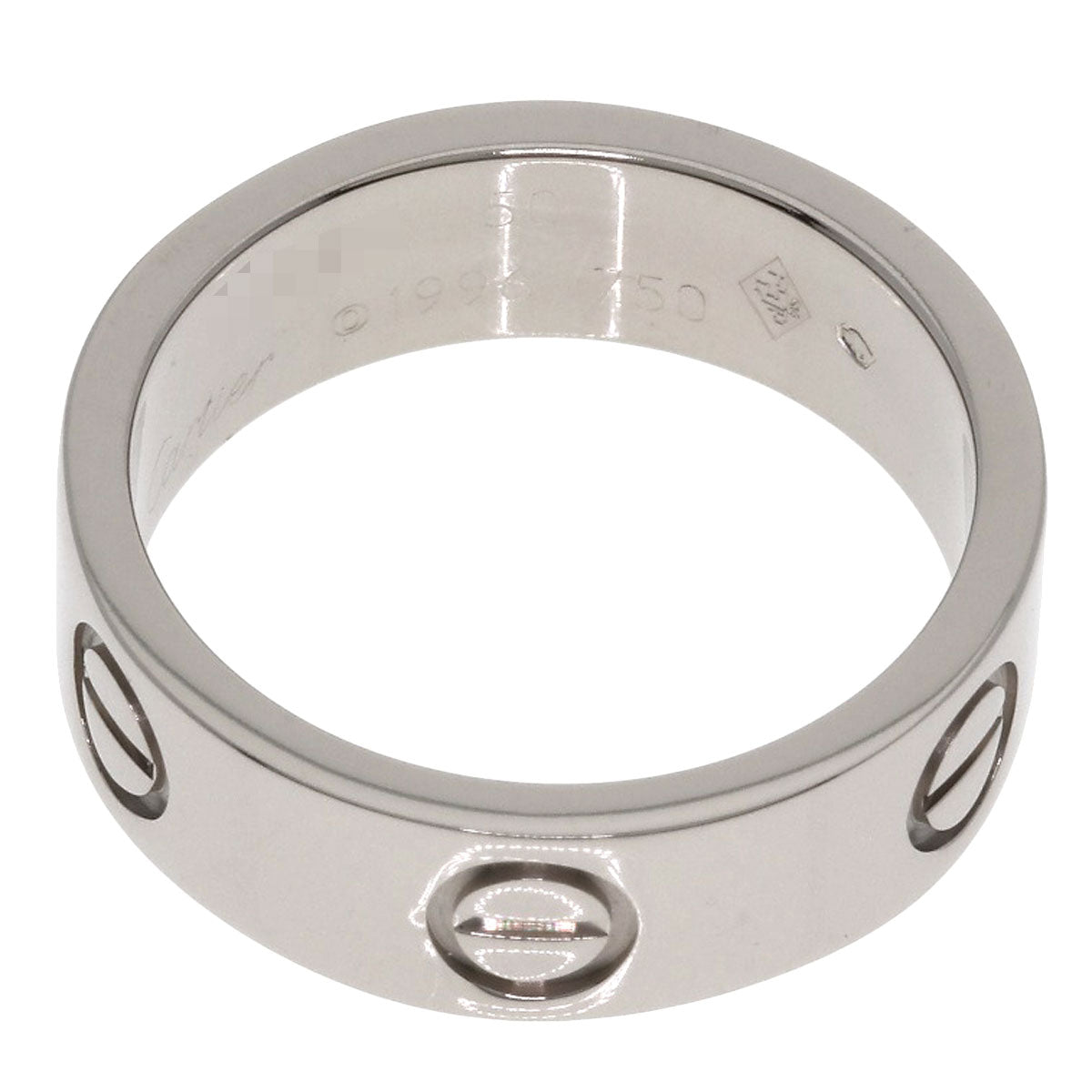 CARTIER   Ring love ring #50 K18 White Gold Ladies