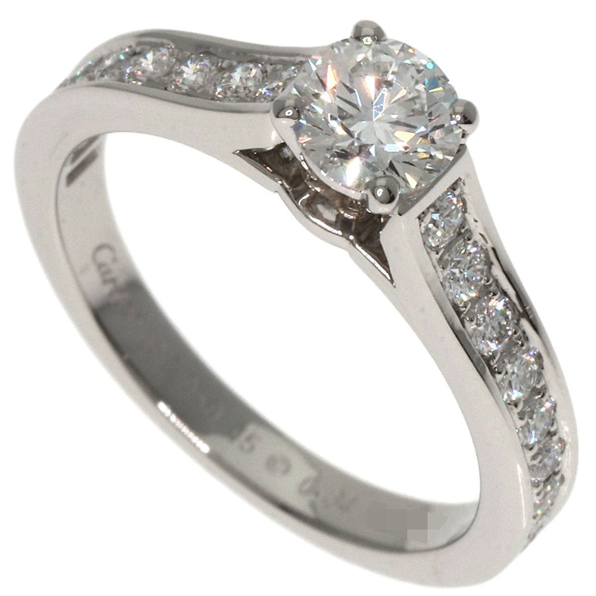 CARTIER   1895 Solitaire Diamond #45 Ring  Platinum PT950 Ladies [Used]