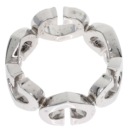 CARTIER   Ring C Heart Diamond #47 K18 White Gold Ladies