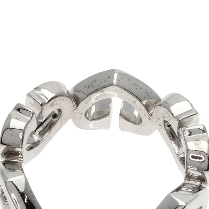 CARTIER   Ring C Heart Diamond #47 K18 White Gold Ladies