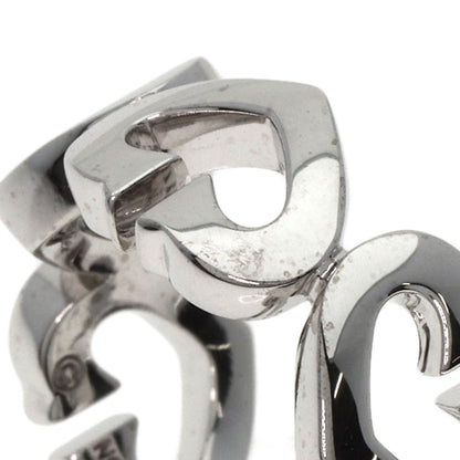 CARTIER   Ring C Heart Diamond #47 K18 White Gold Ladies