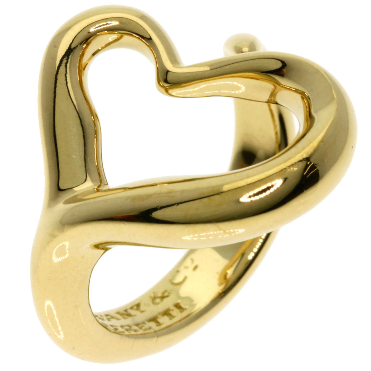 TIFFANY&Co.   Ring Open heart K18 Yellow Gold Ladies