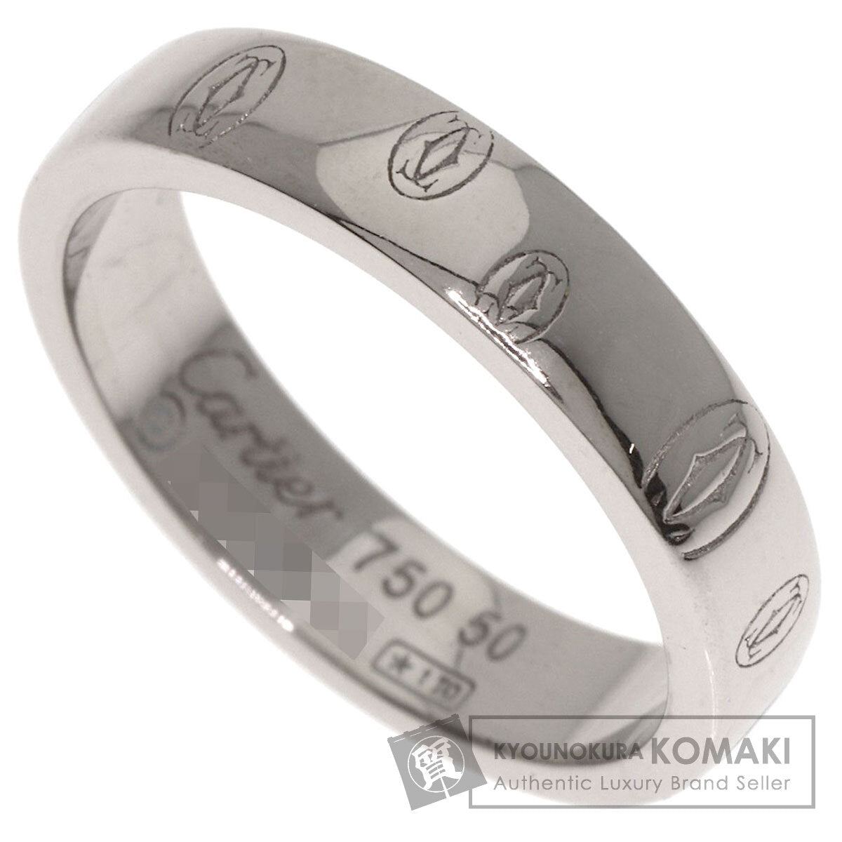 CARTIER Happy birthday # 50 Ring K18 White Gold Ladies [Used]