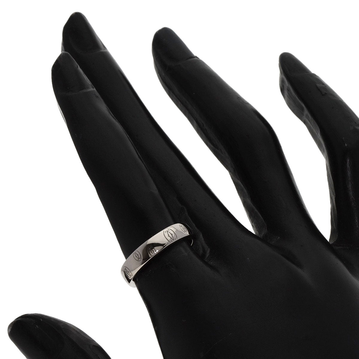 CARTIER Happy birthday # 50 Ring K18 White Gold Ladies [Used]
