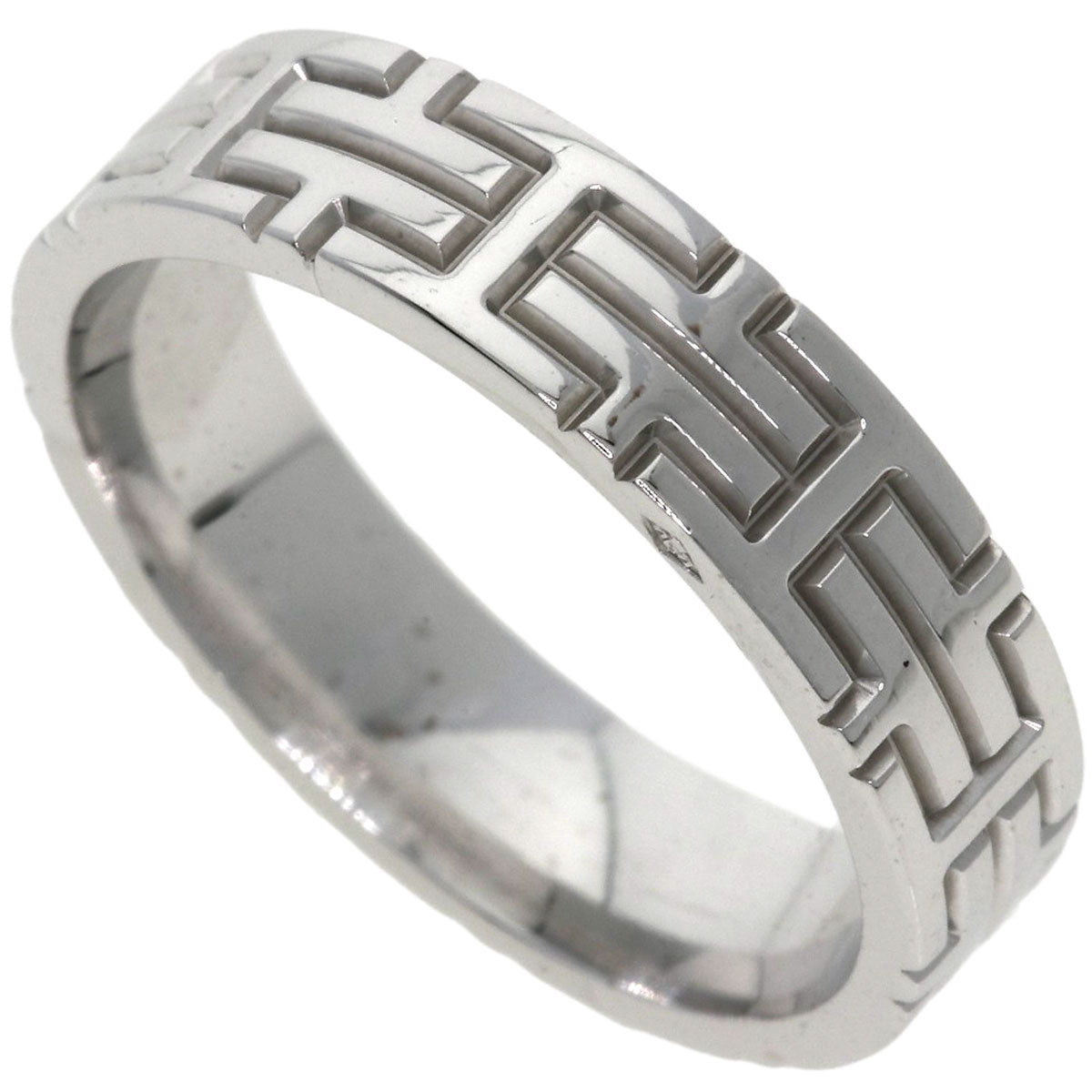 HERMES   Kilim #55 Ring  K18 White Gold Ladies [Used]