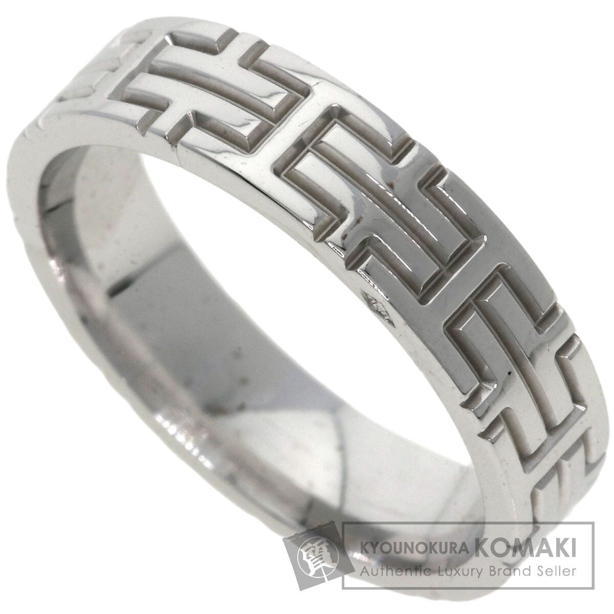 HERMES   Kilim #55 Ring  K18 White Gold Ladies [Used]