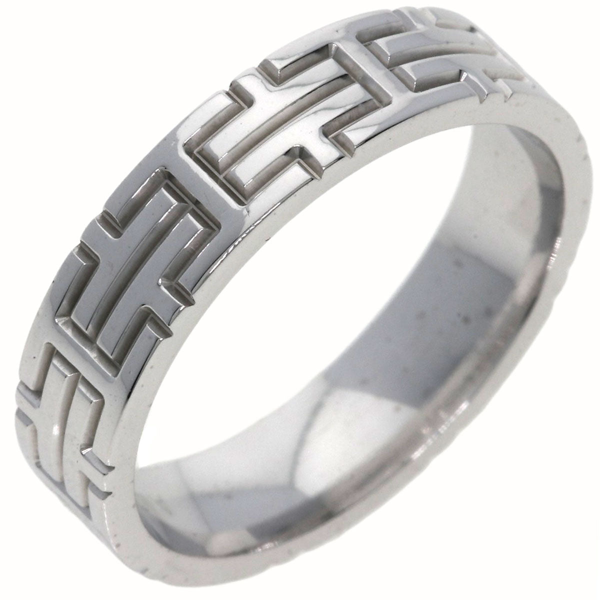 HERMES   Kilim #55 Ring  K18 White Gold Ladies [Used]