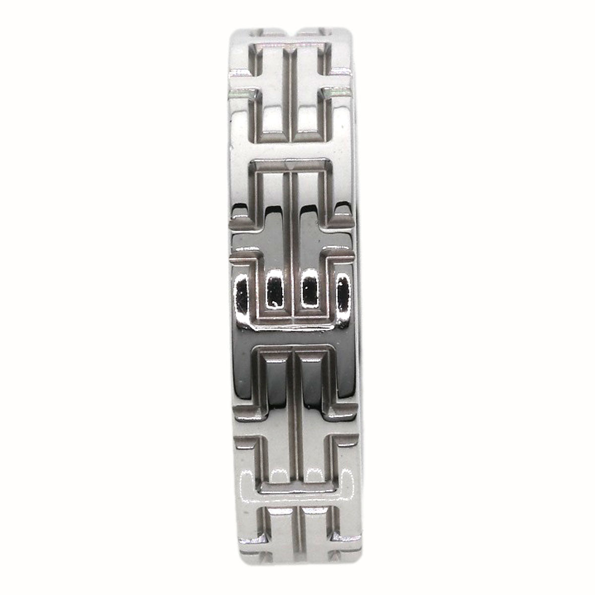HERMES   Kilim #55 Ring  K18 White Gold Ladies [Used]