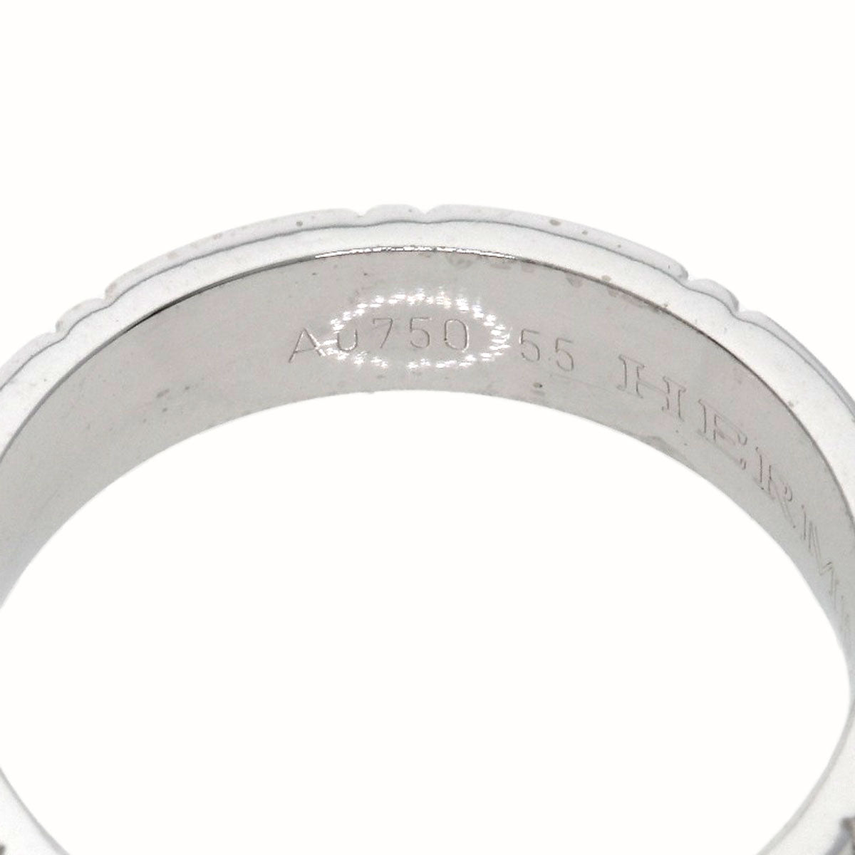 HERMES   Kilim #55 Ring  K18 White Gold Ladies [Used]