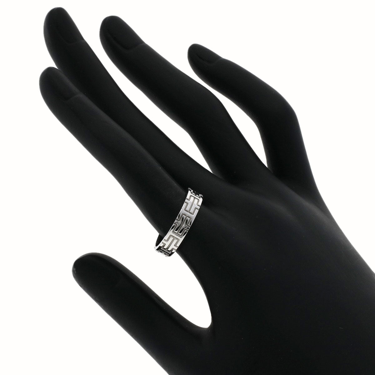 HERMES   Kilim #55 Ring  K18 White Gold Ladies [Used]