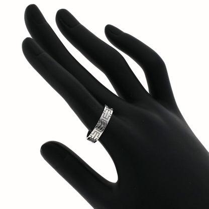 HERMES   Kilim #55 Ring  K18 White Gold Ladies [Used]