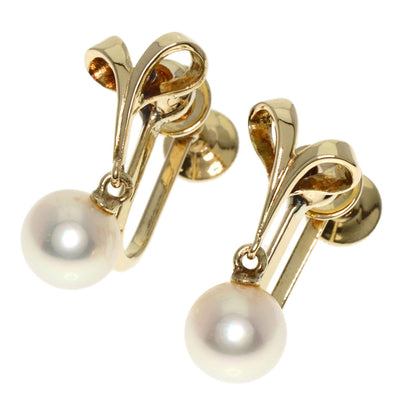 MIKIMOTO Akoya pearl Pearl Earring K14 Yellow Gold Ladies [Used]