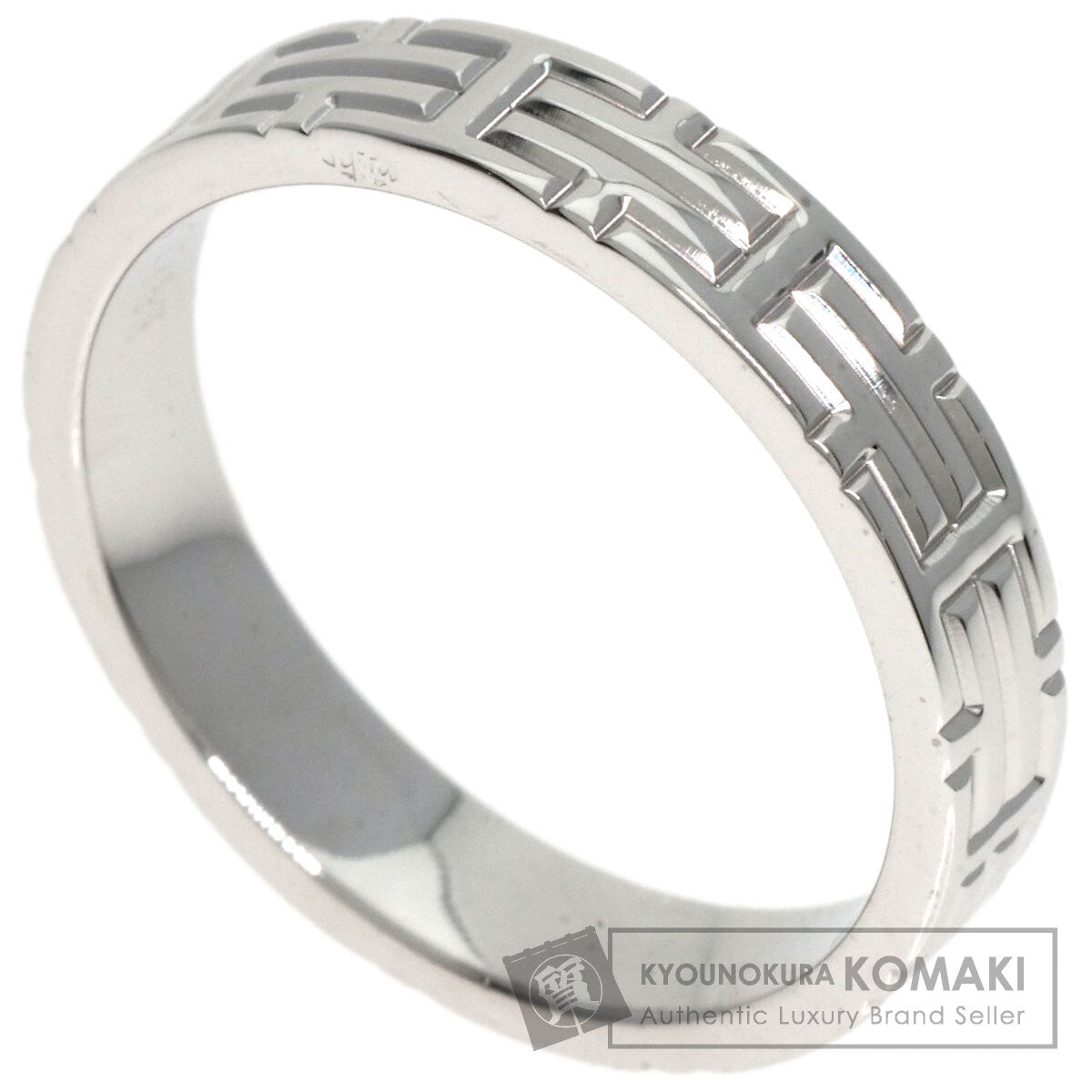 HERMES Kilim #48 Ring K18 White Gold Ladies [Used]