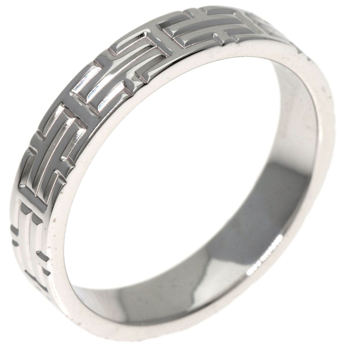 HERMES Kilim #48 Ring K18 White Gold Ladies [Used]