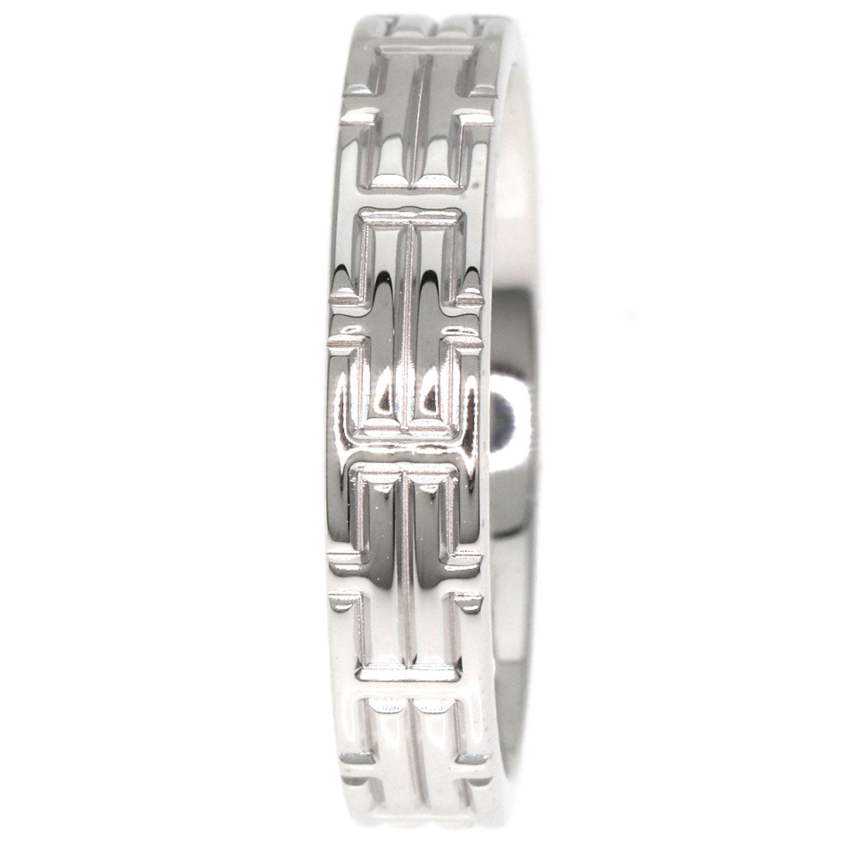 HERMES Kilim #48 Ring K18 White Gold Ladies [Used]