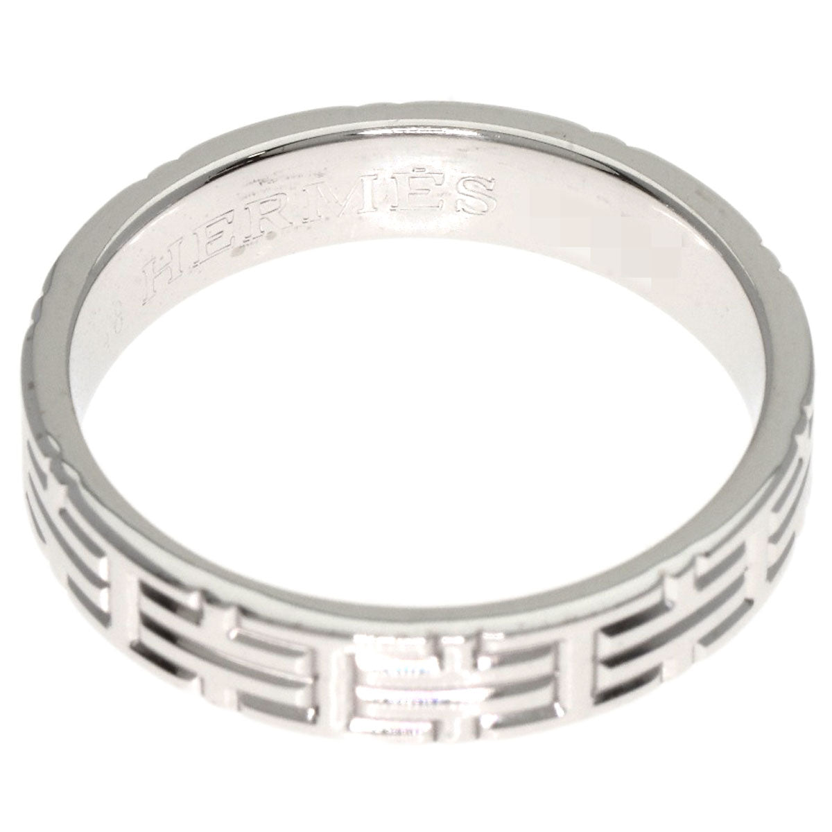 HERMES Kilim #48 Ring K18 White Gold Ladies [Used]