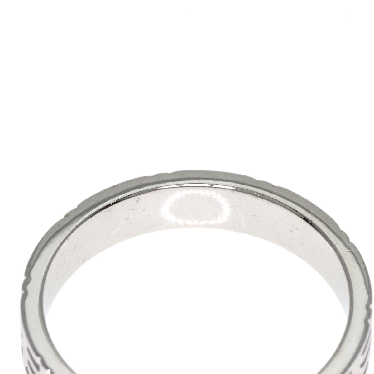 HERMES Kilim #48 Ring K18 White Gold Ladies [Used]
