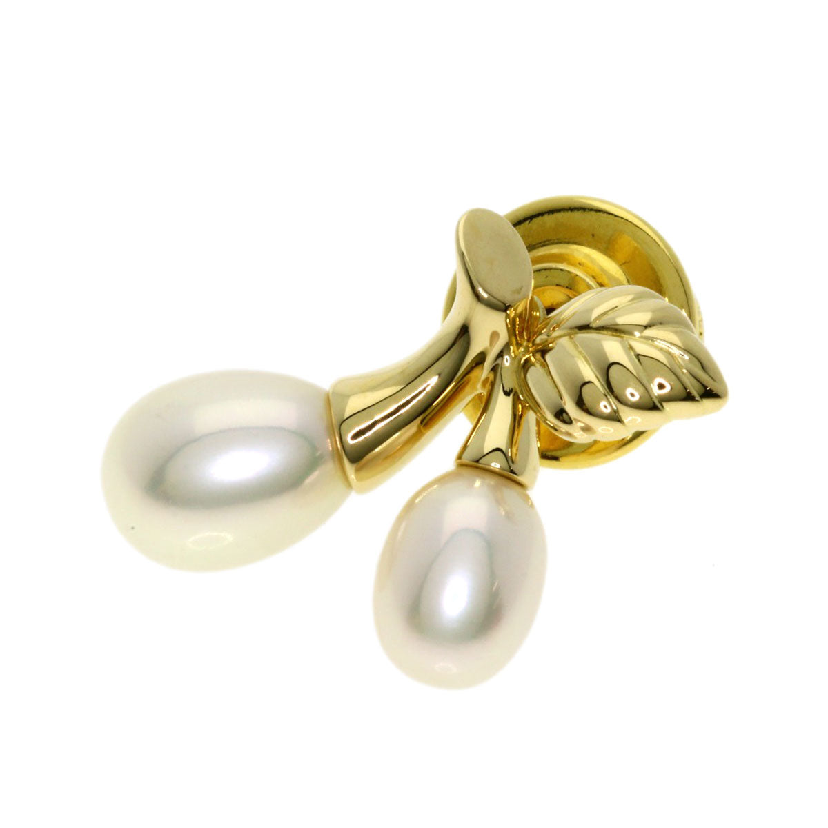 MIKIMOTO Cherries Brooch K18 Yellow Gold Ladies [Used]