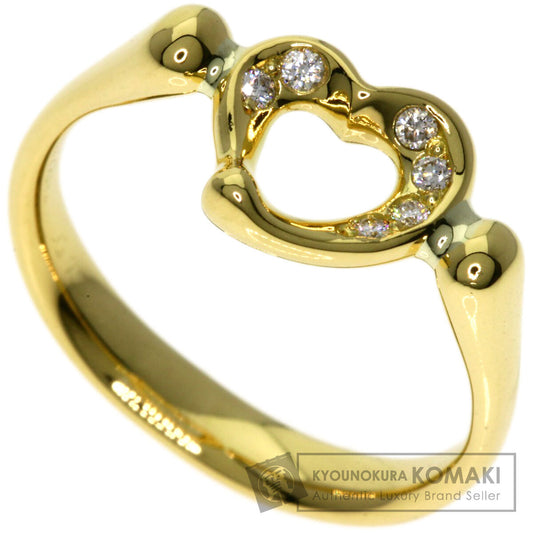 TIFFANY&Co.   Ring Open Heart Diamond K18 Yellow Gold Ladies