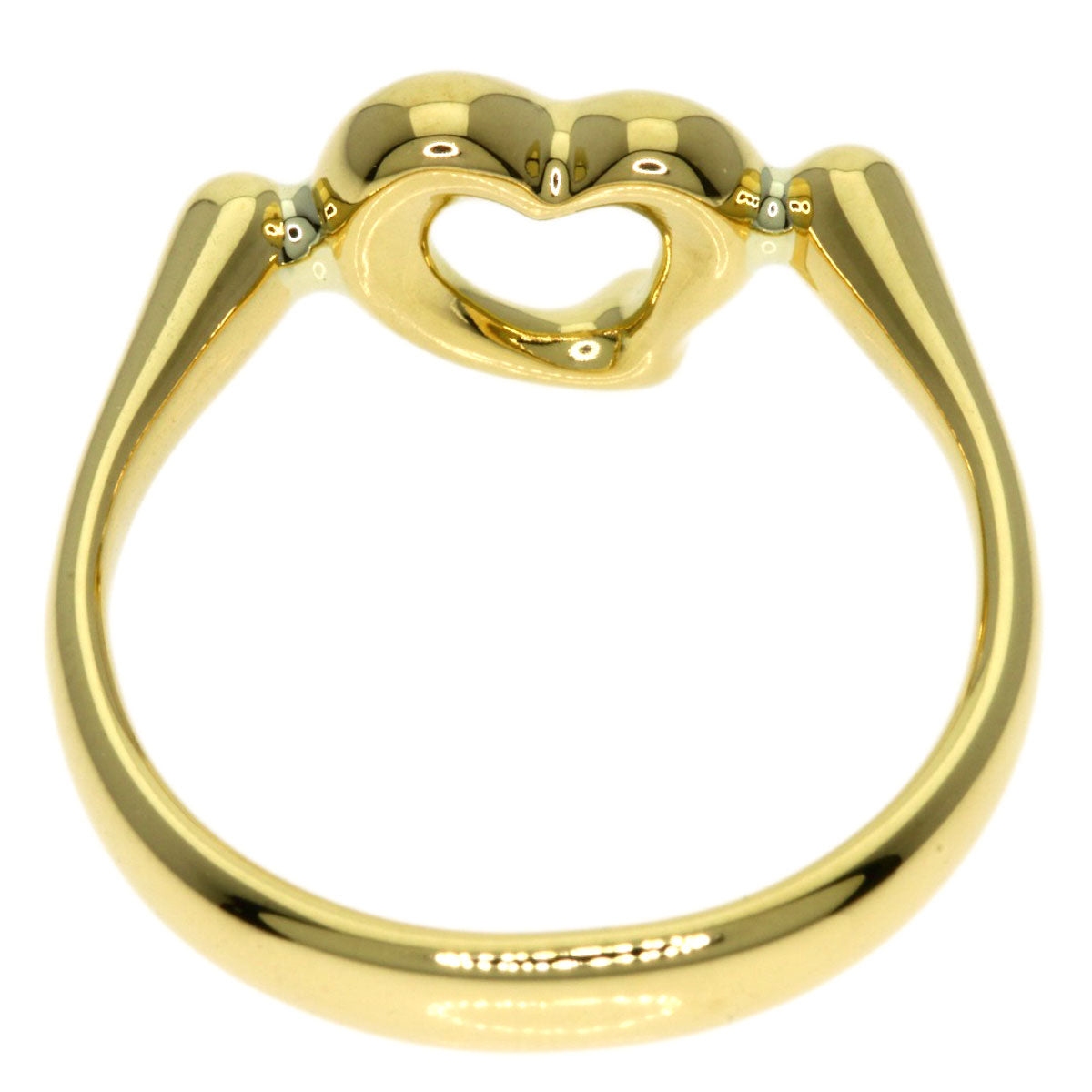 TIFFANY&Co.   Ring Open Heart Diamond K18 Yellow Gold Ladies