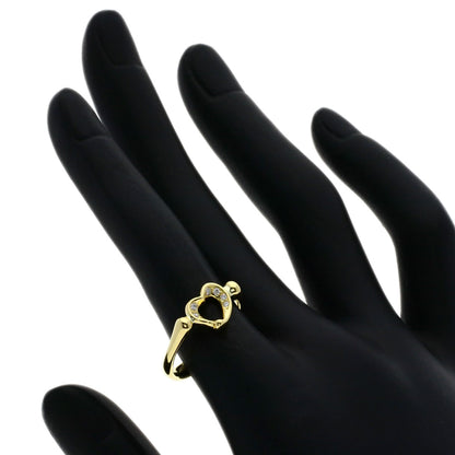 TIFFANY&Co.   Ring Open Heart Diamond K18 Yellow Gold Ladies