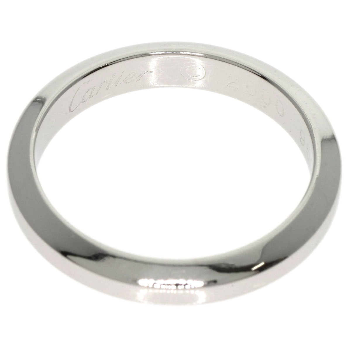 CARTIER Classic Wedding Band #48 Ring Platinum PT950 Ladies [Used]