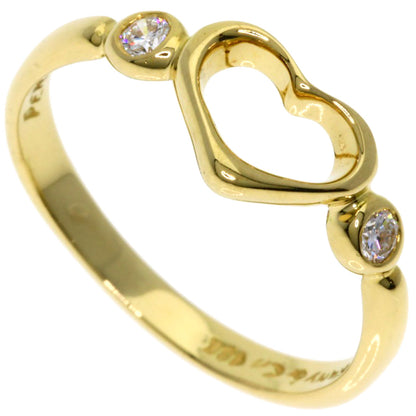 TIFFANY&Co.   Ring Open Heart 2P Diamond K18 Yellow Gold Ladies