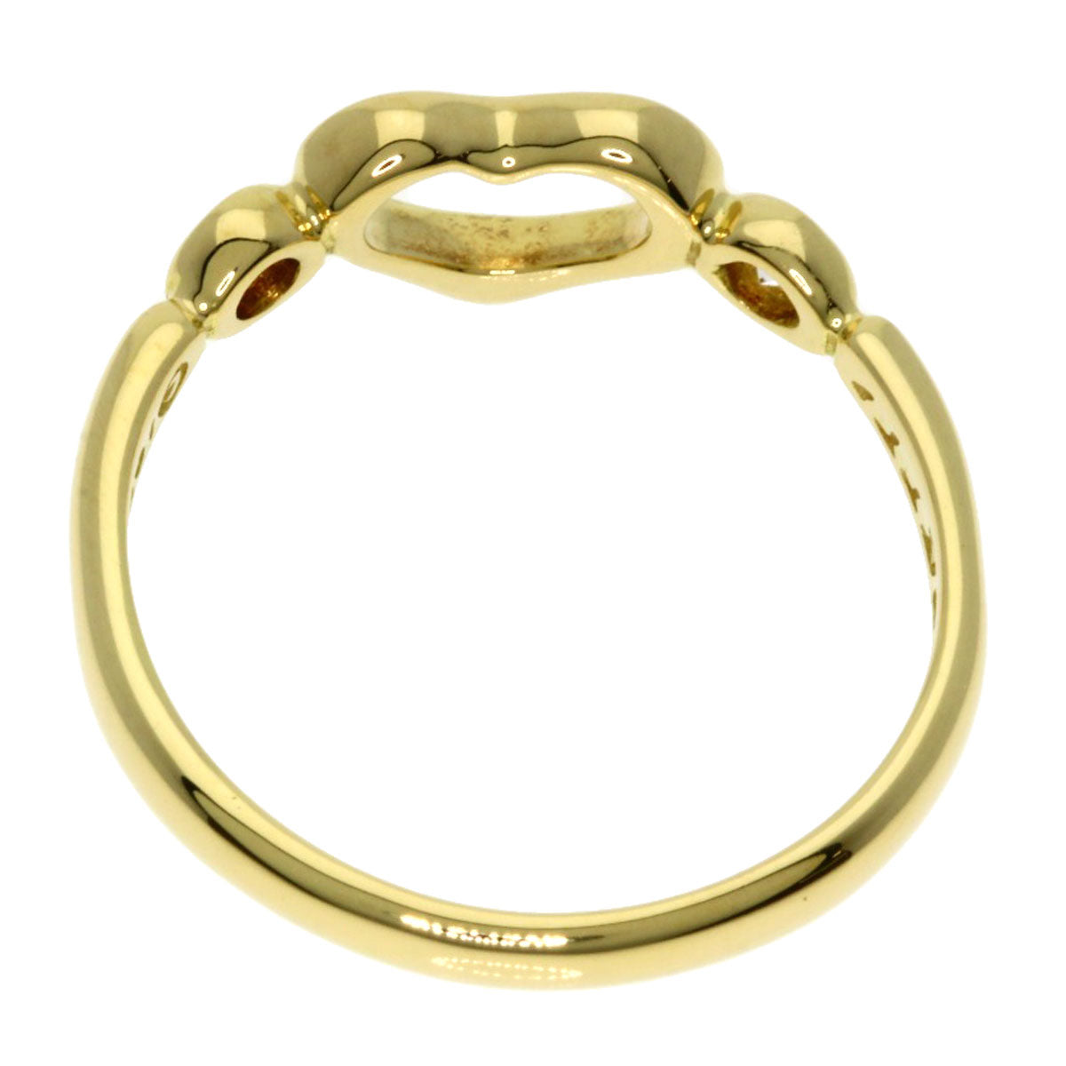 TIFFANY&Co.   Ring Open Heart 2P Diamond K18 Yellow Gold Ladies