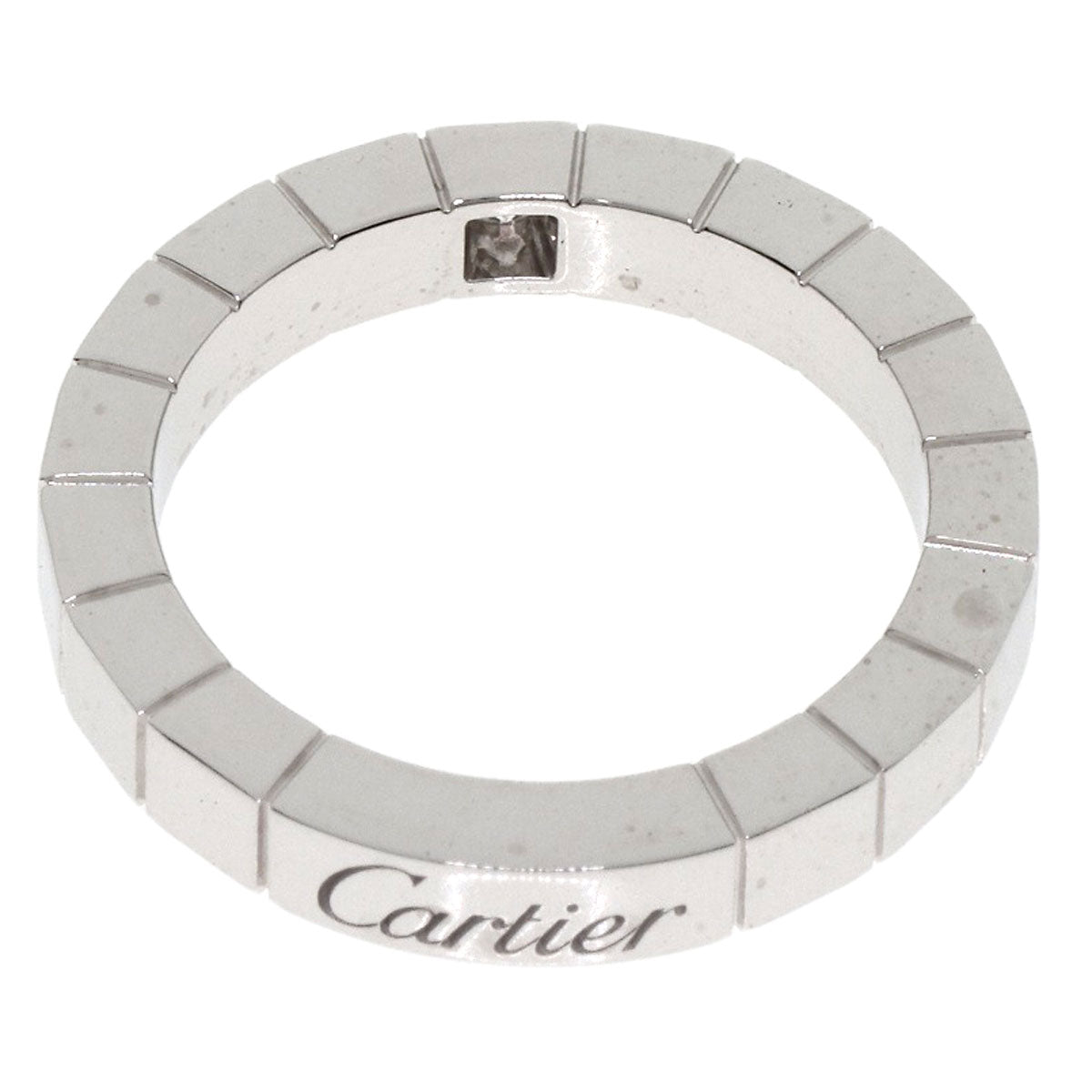 CARTIER Lanier 1P Diamond # 47 Ring K18 White Gold Ladies [Used]