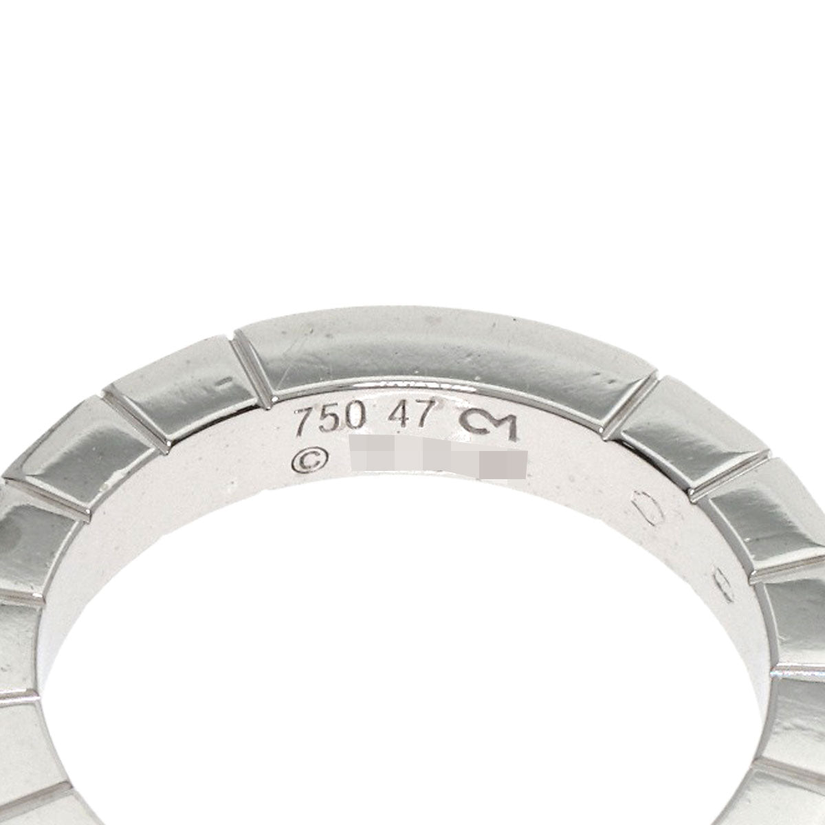 CARTIER Lanier 1P Diamond # 47 Ring K18 White Gold Ladies [Used]