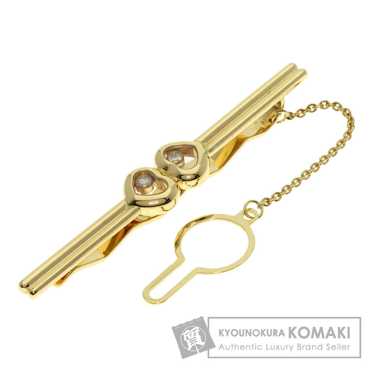 Chopard   Tie pin Happy diamond heart 2P Diamond K18 Yellow Gold mens