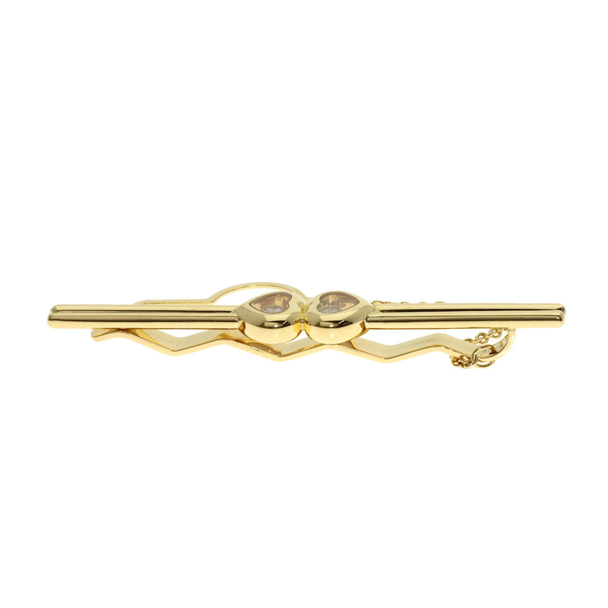 Chopard   Tie pin Happy diamond heart 2P Diamond K18 Yellow Gold mens