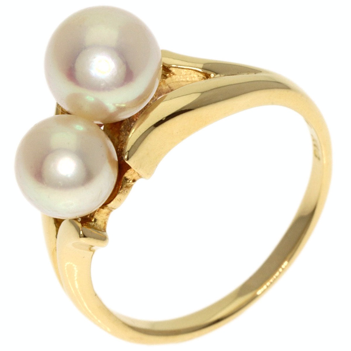 MIKIMOTO Akoya pearl Pearl Ring K18 Yellow Gold Ladies [Used]