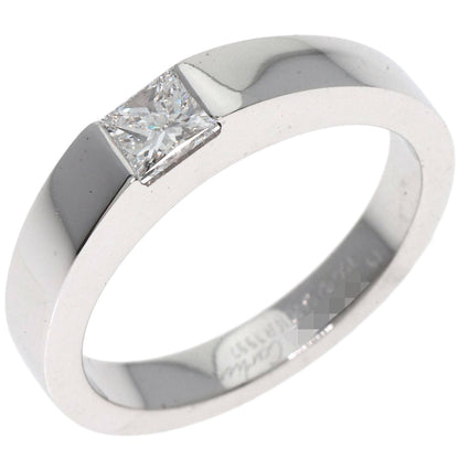 CARTIER   Ring Tank ring Diamond # 49 K18 White Gold Ladies