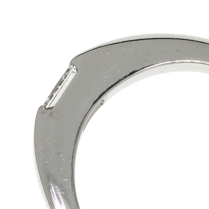 CARTIER   Ring Tank ring Diamond # 49 K18 White Gold Ladies