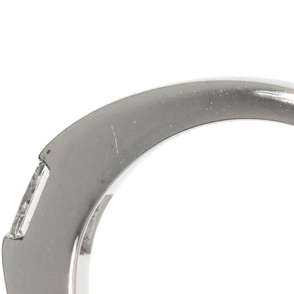 CARTIER   Ring Tank ring Diamond # 49 K18 White Gold Ladies