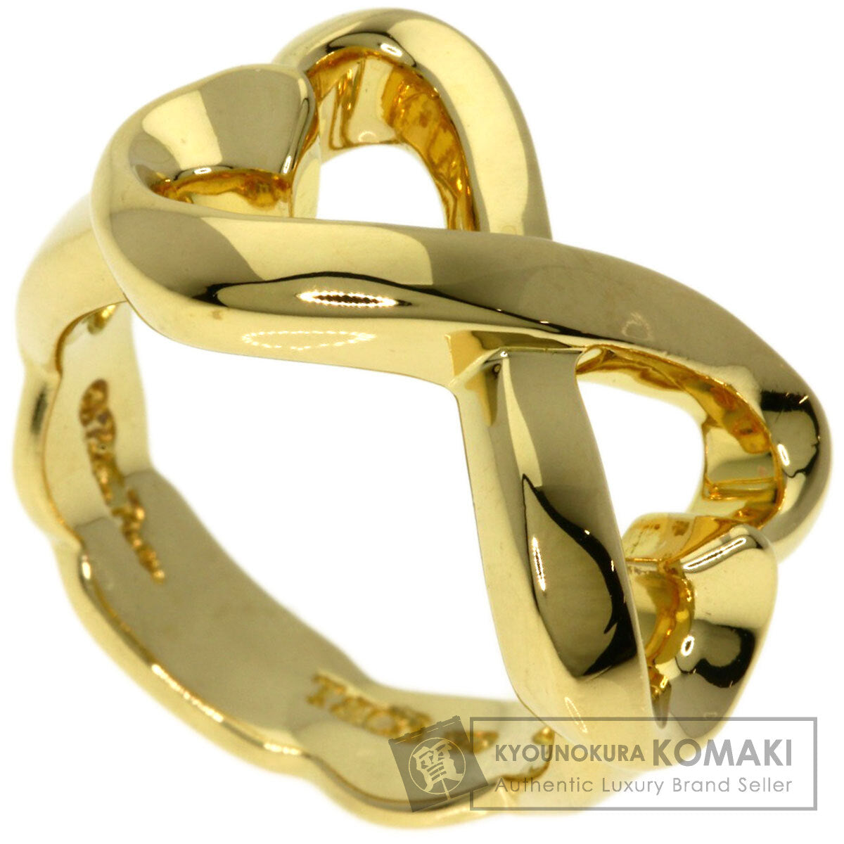 TIFFANY&Co.   Ring Double rubbing heart K18 Yellow Gold Ladies