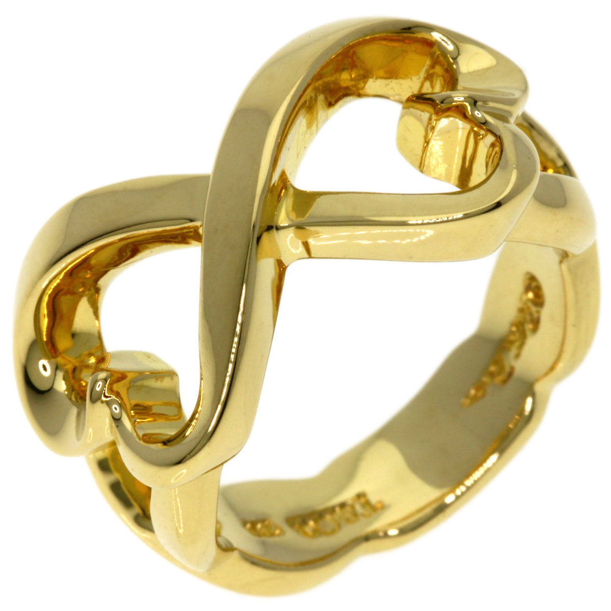 TIFFANY&Co.   Ring Double rubbing heart K18 Yellow Gold Ladies