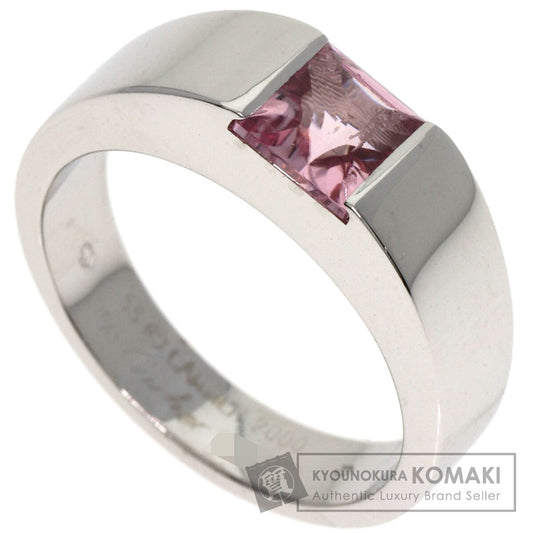 CARTIER   Ring Tank ring Pink Tourmaline #55 K18 White Gold Ladies
