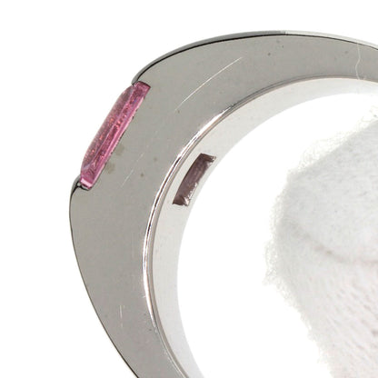 CARTIER   Ring Tank ring Pink Tourmaline #55 K18 White Gold Ladies